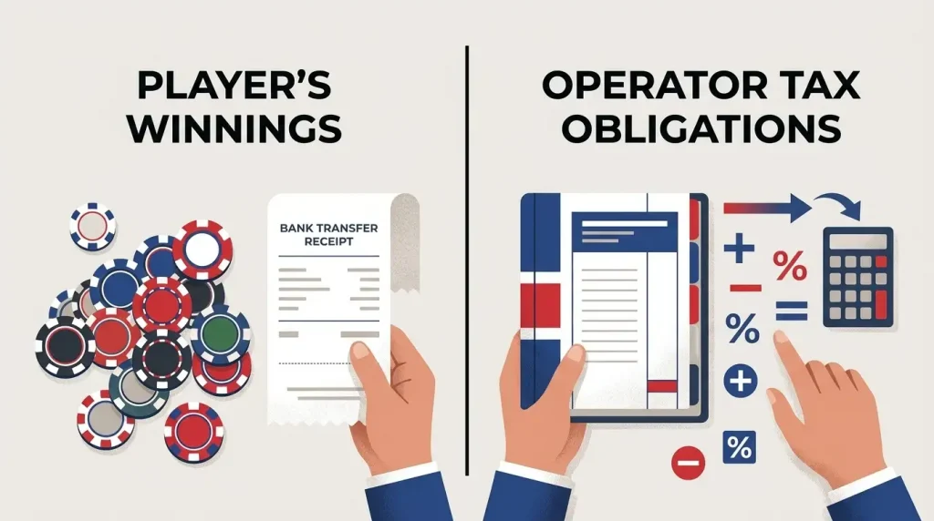 Editorial illustration separating a player